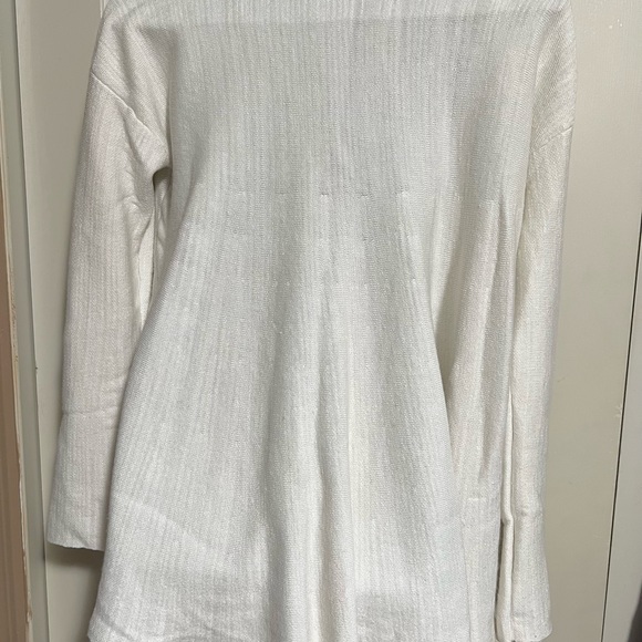 Free People oversized v-neck sweater size L oatmeal cream - Picture 8 of 15